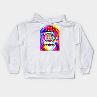 Psychedelic Trippy Xmas Santa Face Kids Hoodie